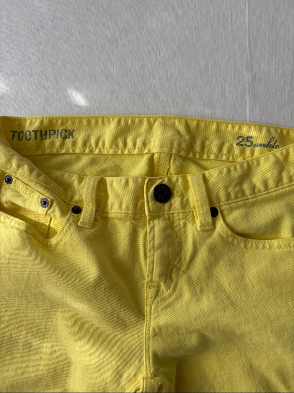 J. Crew Bright Yellow Toothpick Ankle Jeans - Picture 6 of 7